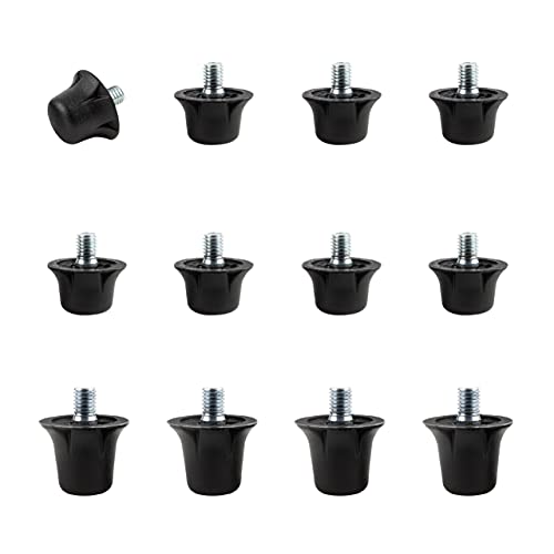 55 Sport Crampons de Football, Nylon Noir, 8x13 mm + 4x16 mm