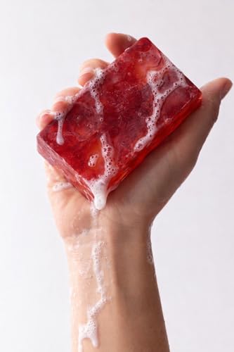 Image of Red Rose Glycerin Soap Base 950 g - Natural Floral Melt & Pour Soap Base for DIY Handmade Soaps - SLS & Paraben Free