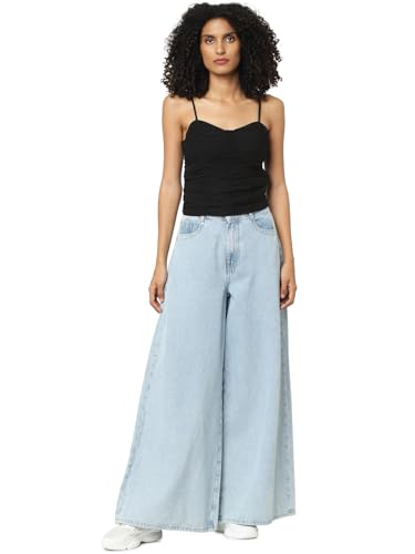 Image of ONLY Fitted Rouche Detail Crop Top