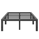 Novilla Bed Frame Queen Size, 18 Inch Simplicity Metal Platform Queen Bed Frame with Underbed Storage, No Box Spring Needed, Heavy Duty Steel Slat Support, for Bedroom, Guest Room, Noiseless