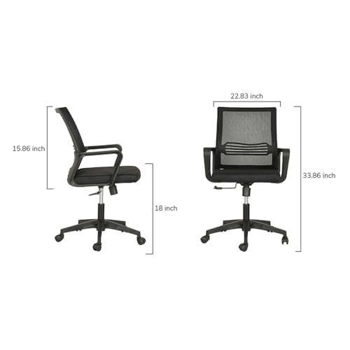 Image of Royaloak Leon Kids Chair Nylon Mesh | Lumbar Support | Comfortable Armrest & Backrest | Seat Tilt Lock Paddle | Revolving Mechanism | Tilt Tension Knob