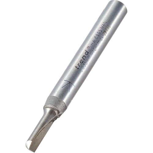 Trend C035X1/4TC One Flöte, 4 mm Durchmesser x 11,1 mm Schliff, silberfarben