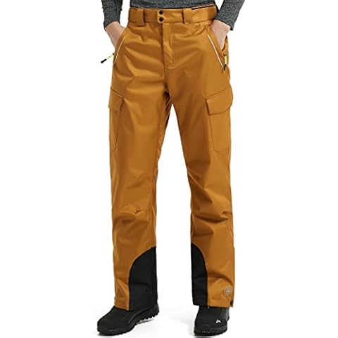 HARD LAND Men’s Snow Pants 10K/5K Waterproof Insulated Ski Pants Windproof Durable Snowboard Trousers Size XXL Ginger Cover