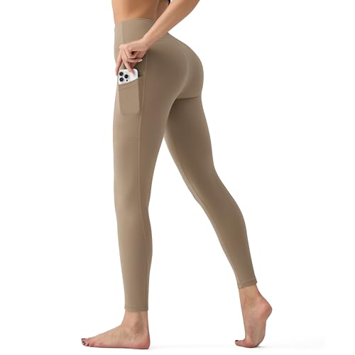 Image of YUDSUD High Waisted Leggings for Women with Pockets - Tummy Control Capris Yoga Pants for Workout Running Athletic Cycling