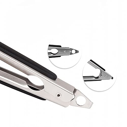 Pinzas de Cocina Pinzas de Cocina de Acero Inoxidable, para freír, cocinar, Pan, tamaño: 32 * 4 cm, seguras y duraderas