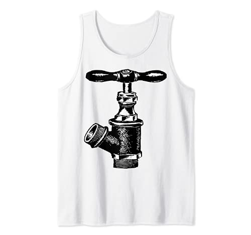 Faucet Spigot Tank Top, White