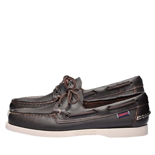 Image of Sebago Portland Boat Shoes - Full-Grain Leather Moccasins, Handsewn with Leather Sock Lining and Non-Marking, Slip-Resistant Sipped Rubber Outsoles