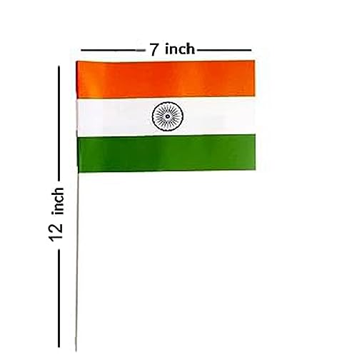 Image of Prime Set Of 6 Pcs Small Size Tiranga Indian Paper Flag with Stick for Independence Day for School College and Office Decoration Pack Of 1