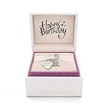 Abalorio de corazón para pulseras Pandora, chapado en plata fina decorada con cristales brillantes, en caja de regalo, One Size, Metal, Circonita cúbica