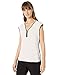 Calvin Klein Women's Piped Sleeveless Top with Zipper