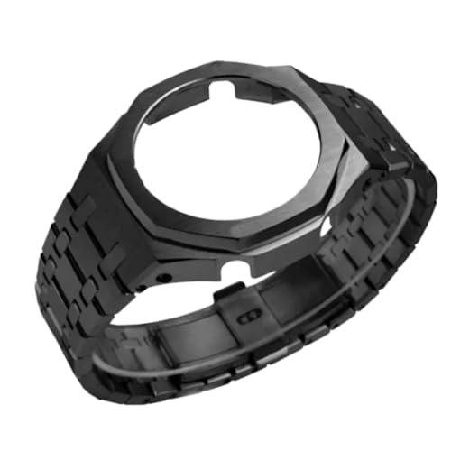 第4世代ステンレススチールケースラバーストラップ カシオG-shock GBM-2100シリーズウォッチ、GBM-2100 1A/2100 1a2/2100b-7a Modキット カシオアクセサリー用メタルベゼル (スチールブラック)