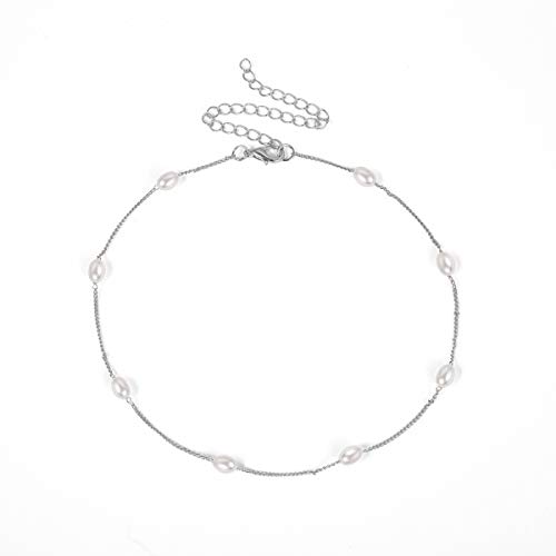 Konpicca Women Moon Necklace Hammered Coin Full Karma Circle New Crescent Moon Phase Pendant Dainty Chain Minimalist Simple Boho Jewelry Mother's Gift