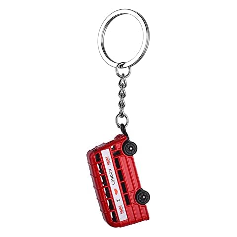 ARFUKA Keyring I Love London Red Bus Pendant Keychain Metal Key Chain, Christmas/Birthday/Valentine's Day Gift for Men and Women Cover