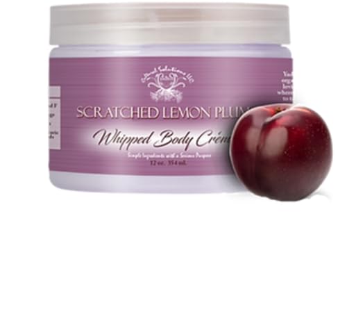 Whipped Body Cream – Lemon & Plum Scent | Deep Moisture 12 oz
