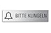 Produktbild Schild - Bitte Klingeln | Türschild aus Edelstahl 160 x 40 mm selbstklebend | Original Ofform Design Nr.27358