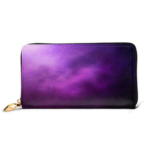 Preisvergleich Produktbild JHGFG Mode Handtasche Reißverschluss Brieftasche Dunkelrosa Vektor Textur Milchstraße Telefon Kupplung Geldbörse Abendkupplung Blockieren Leder Brieftasche Multi Card Organizer