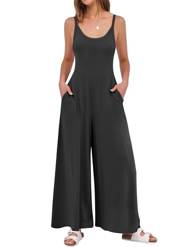ANRABESS Womens Casual Loose Sleeveless Jumpsuits Dressy Wide Leg...
