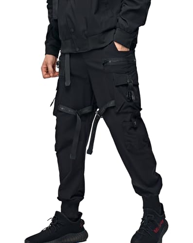 MFCT Men's Techwear Fashion Cargo Pants with Straps