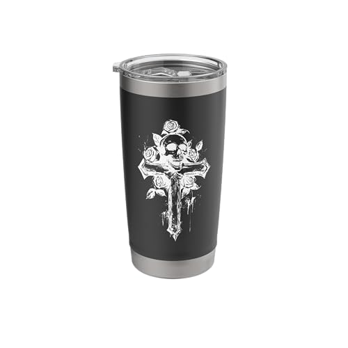 Gothic Symbol Art Tattoo-Inspired Goth Aesthetic Stainless Steel Insulated Tumbler