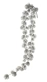 Künstliche Kiefergirlande 66cm Kette Deko Girlande Tanne Ranke Floristik Zweig Weihnachtsgirlande Tisch Weihnachtsdeko Adventskranz Zubehör Kranz Kunsttanne Kieferzweig hängend Tannengirlande, silber