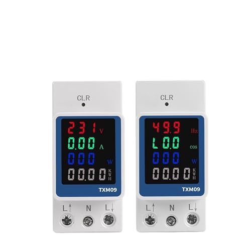 Compteur d'énergie KWH et ampèremètre AC 100A pour tableau électrique domestique