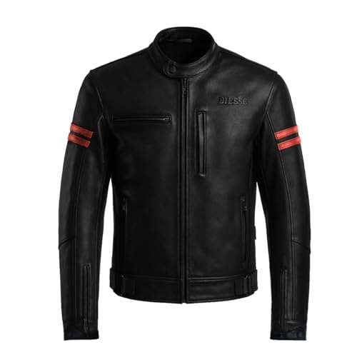 BI ESSE - Giacca Giubbotto Moto in Pelle, Uomo, Vintage