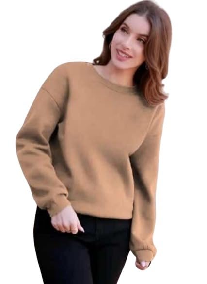 Fleece Unisex Plain Sweatshirt-image-11