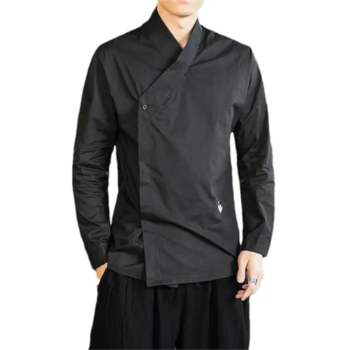 Traditional Chinese Style Kimono Shirt Long Sleeve Japanese Streetwear Vintage Shirts Chinese Clothing