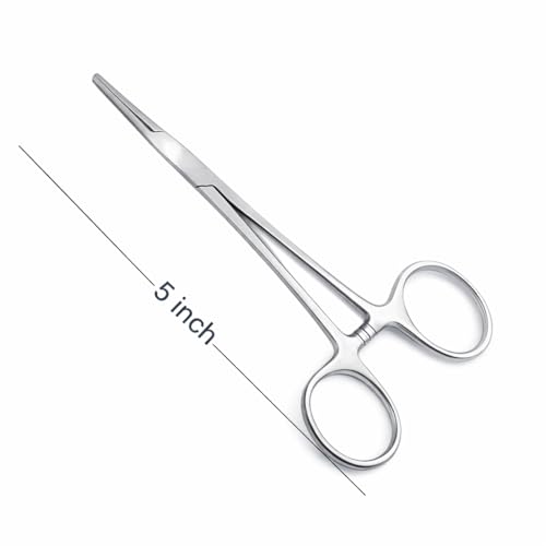 Image of 5 Inch Mosquito Forceps Straight Stainless Steel | Hemostatic Clamp for Surgery, Dental & Medical Use | Reusable Autoclavable Instrument