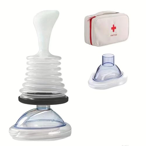 Tycoon 誤嚥吸引器 誤飲吸引器 窒息吸引器 喉つまり吸引器 ライフパック 窒息吸引機 子供 吸引器 喉詰まり 窒息救助装置ホームキット ポータブル吸引窒息防止 救助装置 ポータブル気道吸引装置 心肺蘇生装置 子供/大人用 2サイズ CPR の救助のマ