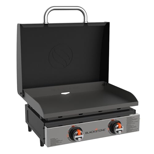 Blackstone 2205 Original 22” Omnivore Tabletop Griddle with Hood, Powder Coated Steel, Black