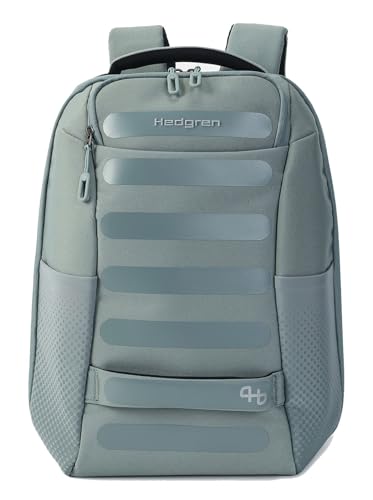 Hedgren Handle Medium Backpack, Grey/Green, One Size