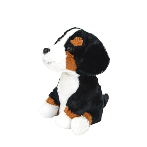 Kögler 75993 - Labertier Berner-Sennenhund Rocky, ca. 19,5 cm groß, nachsprechende Plüschfigur mit Wiedergabefunktion, plappert alles witzig nach und bewegt sich