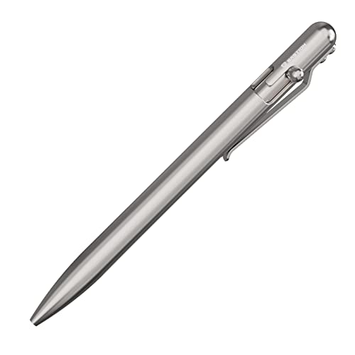 Bastion PEN-SLMBLT-TTN ® Luxury Slim Bolt Action Pen, Durable Edc Pen With Fine Tip, Professional Ballpoint Pen For School And Work - Titanium thumb #6