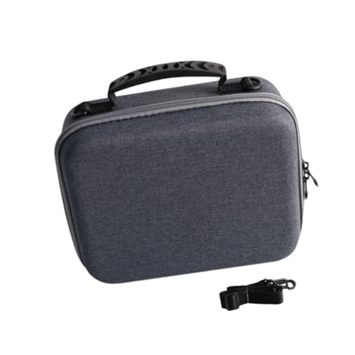 AsrMyjcx Capa rígida de EVA, capa para celular com alça, multifuncional, com compartimentos, bolsa de armazenamento portátil para viagens ao ar livre, Cinza 16 Slots