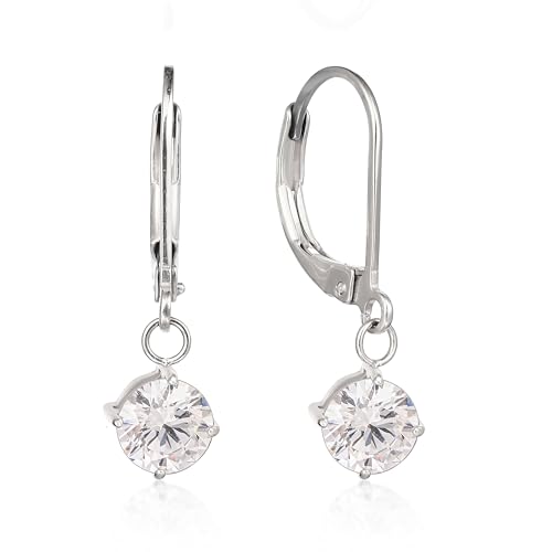 limerencia Leverback Earrings for Women, Titanium CZ Dainty Charm Dangle Drop Earrings F136 Hypoallergenic Earrings for Sensitive Ears Women