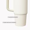 Vaso STANLEY Quencher H2.0 Flow State, 40 oz, Peony | Asa y popote | Tapa de 3 posiciones | Compatible con portavasos para viaje | Vaso de acero inoxidable aislado | Libre de BPA 7