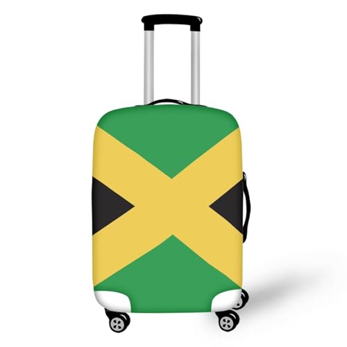 Jamaican Flag Luggage Cover Elastic Washable Suitcase Protector Travel Suitcase Cover for Kid and Adult, M (Fit 22-24 Inch Suitcase)