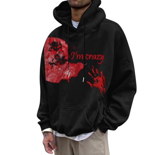 Felpa con cappuccio da uomo basic, adatta per ogni occasione, adatta per abbigliamento quotidiano, tempo libero, sport, palestra, viaggi, strada, casa, Natale, Halloween, altre attività ricreative o occasioni di allenamento, ecc. Regalo perfetto per il vostro amico, figlio, marito e per voi stessi.