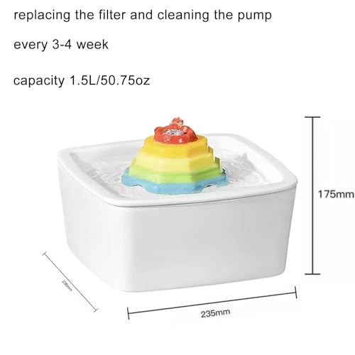 Fuente de agua cerámica para gatos 1.5L ultracria miniatura 6