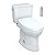 TOTO Drake WASHLET+ Two-Piece Elongated 1.28 GPF TORNADO FLUSH Toilet with Auto Flush, Cotton White - MW7763046CEGA#01