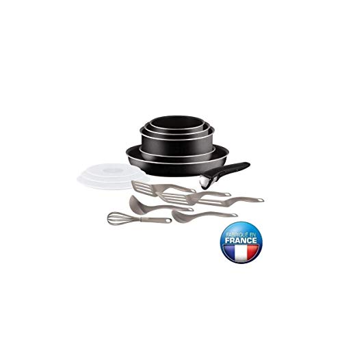 Tefal L2009202 Ingenio 5 Essential - Juego de sartenes y cacerolas, 15 Piezas, Todos los Fuegos Excepto inducción