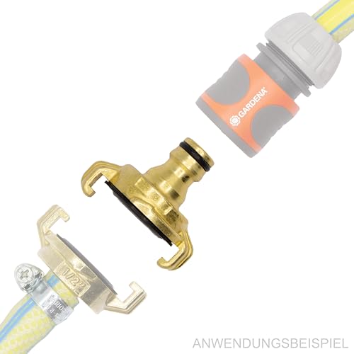 VARIOSAN Schnellkupplung auf Steckkupplung Adapter 12999, Messing blank, System Geka