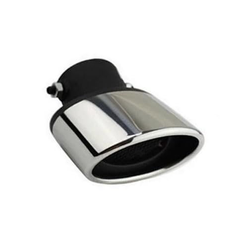 Silencieux d'échappement universel 57mm embout arrière inox de pot de voiture incurvé