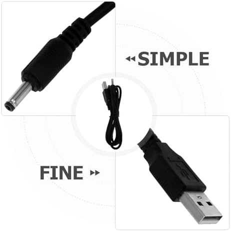 Ipetboom USB to Dc Charging Cable Universal Compatibility 4pcs 1m 3.5mm Power Cord Black PVC Copper Wire with Smooth Charging for Tablets and Small Fans — view 6