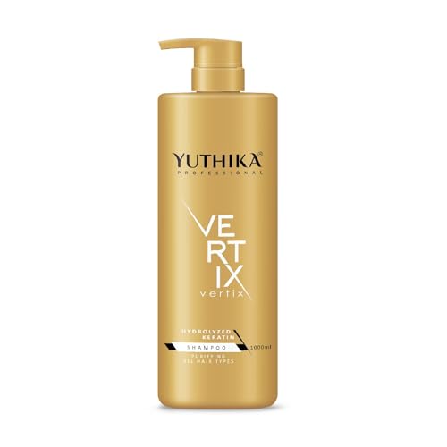 Image of Yuthika Professional Vertix Hydrolyzed Keratin Purifying Shampoo for All Hair Types 1000ml I Deep Cleansing, Removes Dirt, Impurities & Strengthens
