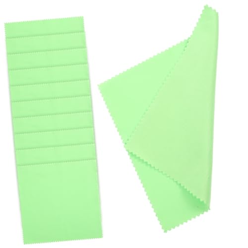 LIOOBO Long-Lasting Cleaning Cloths for Instruments 10 Pieces Soft Non-Scratch Pads