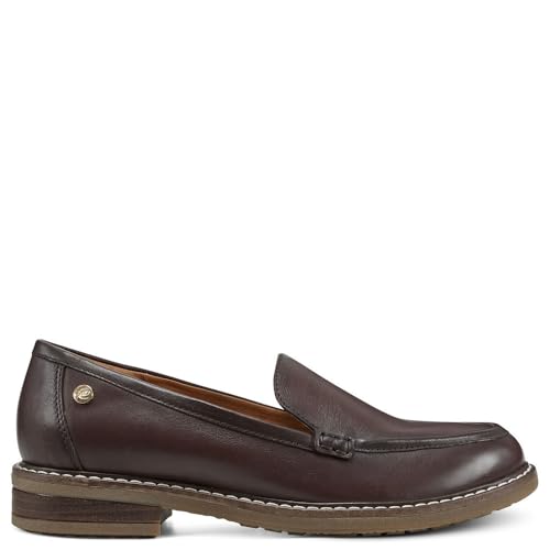 Image of Easy Spirit Women's Jaylin Loafer, Dark Brown Leather, 10.5