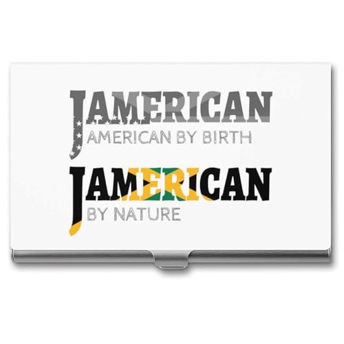 DULAHR America Jamerican Flag Business Card Holder Pocket Business Card Case Metal Case Name Card Holder Men Women