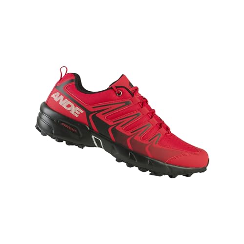 Ande New Tour Evo, Scarpe da Trekking Unisex-Adulto, Rosso Nero, 42 EU